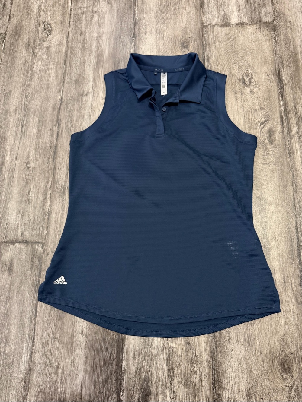 Adidas Women's Sleeveless Polo Tank Top - Navy Blue